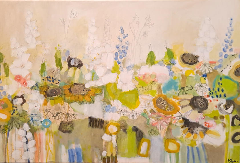 "Sommerfeld", Acryl-Mischtechnik, 90 x 60 cm