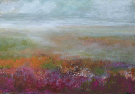 "Heiderot", Acrylmischtechnik, 70 x 50 cm