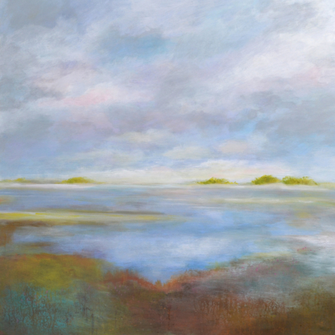 "Neuer Tag", Acrylmischtechnik, 80 x 80 cm