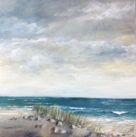 "Dünengras", Acrylmischtechnik, 80 x 80 cm