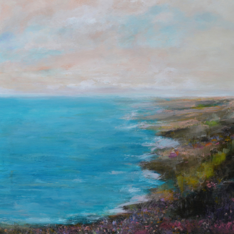 "Abendstimmung", Acrylmischtechnik, 80 x 80 cm