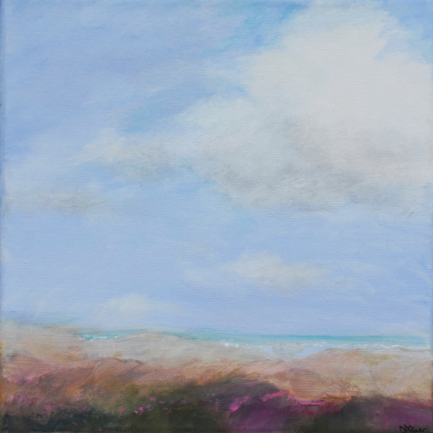 "Sanddünen, Renesse", Acrylmischtechnik, 30 x 30 cm