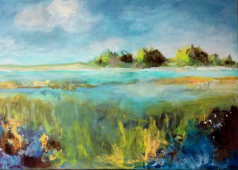 "Morgenspaziergang", Acryl auf Leinwand, 40 x 60 cm