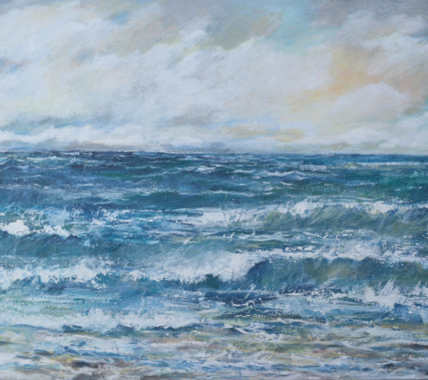 "Sturmwellen", Acrylmischtechnik, 120 x 100 cm