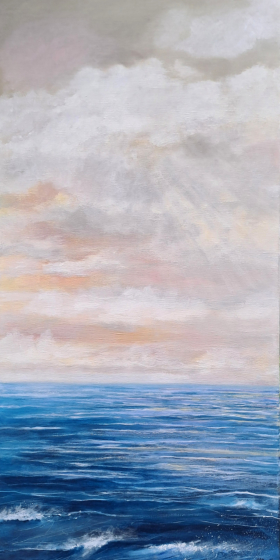 "Ocean", Acrylmischtechnik, 50 x 100 cm