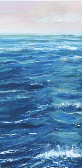 "Wellengang", Acrylmischtechnik, 50 x 100 cm