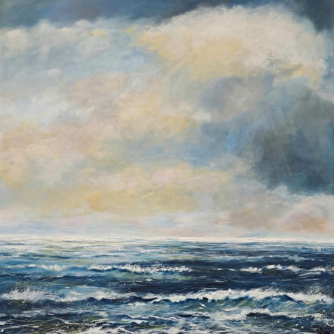 "Ozeanlicht", Acrylmischtechnik, 80 x 80 cm