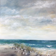 "Dünengras", Acrylmischtechnik, 80 x 80 cm