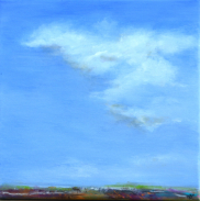 "Heiter bis wolkig", Acrylmischtechnik, 30 x 30 cm