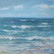 "Wellen", Acrylmischtechnik, 80 x 80 cm