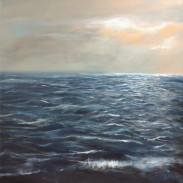 "Abendlicht", Acrylmischtechnik, 80 x 80 cm