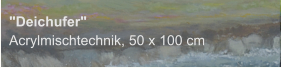 "Deichufer", Acrylmischtechnik, 50 x 100 cm