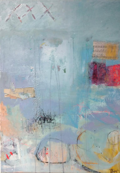 "Thoughts of music", Mixed media, 70 x 50 cm