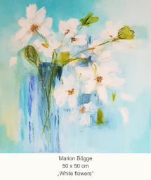 Marion Bögge50 x 50 cm„White flowers“