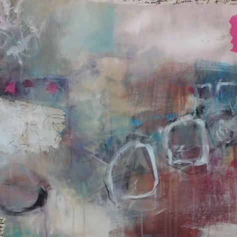 "Just a part of me", Acryl, Mixed media, 80 x 80 cm