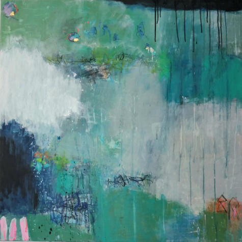 "Heaven's secret", Acryl auf Leinwand, 80 x 80 cm