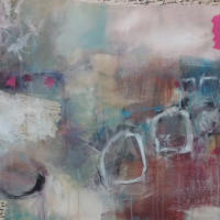 "Just a part of me", Acryl, Mixed media, 80 x 80 cm