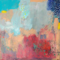 "Night sky with stars", Acryl auf Leinwand, 80 x 80 cm